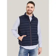 TOMMY HILFIGER - Parka Vest Light Weight Quilted Azul