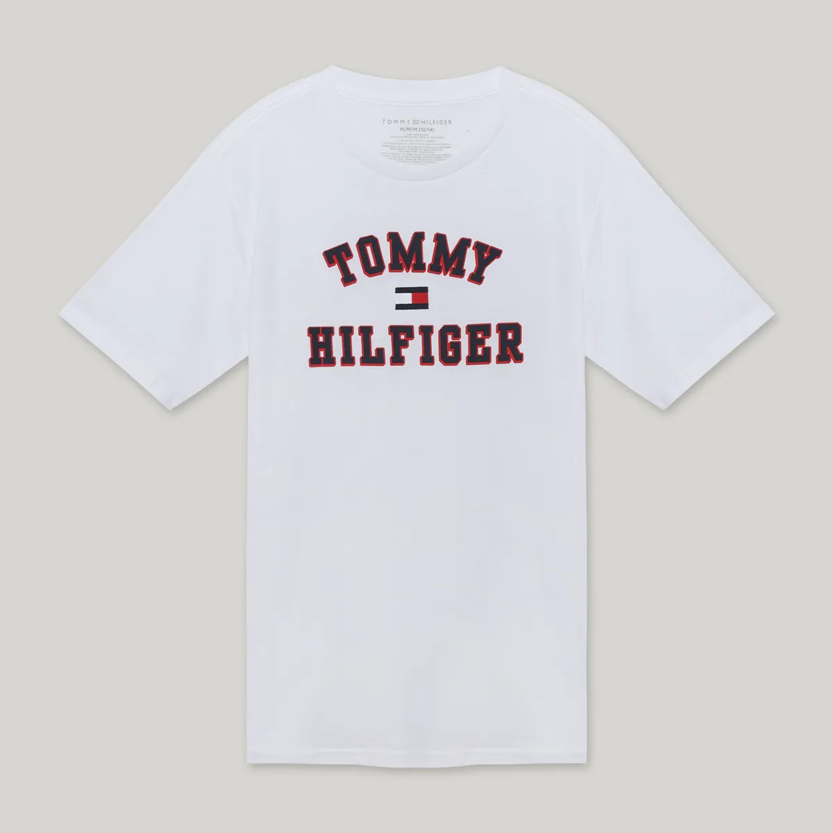 TOMMY HILFIGER - Polera De Niño Varsity Con Logo Blanco Tommy Hilfiger