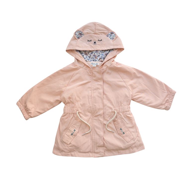 Parka Invierno Nina Forrada con Capucha Rosado Bebe 6-9 MESES