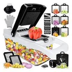 EVERSO - 26 pcs Ralladores Verdura Fruta Picador Cortador Cocina