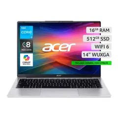 ACER - Notebook Aspire Lite AL14-31P-31TH Intel Core i3 8 Nucleos 16GB RAM 512GB SSD 14" WUXGA