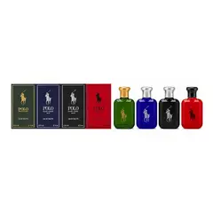 RALPH LAUREN - MINI ESTUCHE 4PZAS EDT POLO GREEN 15ML+POLO BLUE 15ML+POLO BLACK 15ML+POLO RED 15ML