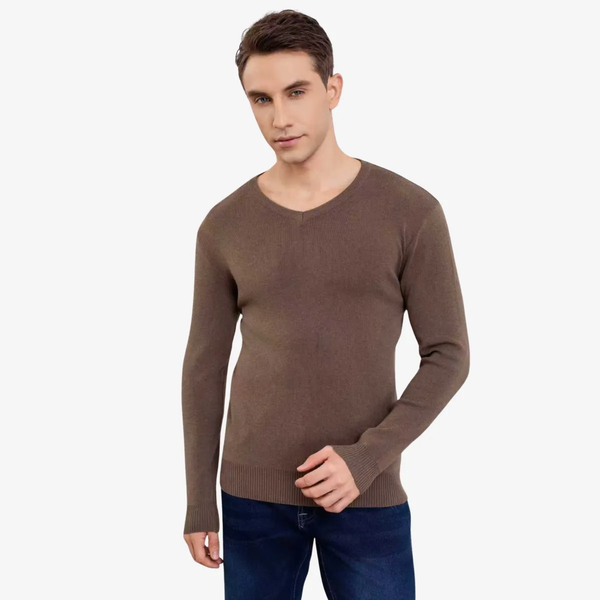 LIKE SHOP - Sweater Tejido Hilo Hombre Cuello V Colores 151