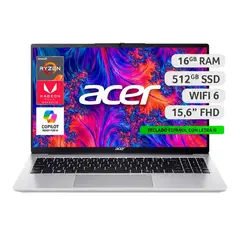 ACER - Notebook AL15-41P-R0ZY AMD Ryzen™ 7 5700U - 16GB RAM - 512GB SSD - 15,6" FHD