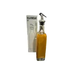 GENERICO - Botella Aceitera De Vidrio Con Revestimiento Color Mostaza 500ml