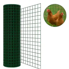 GENERICO - Malla Soldada Plastificada Verde 12 Alto 90cm X Largo 3mts