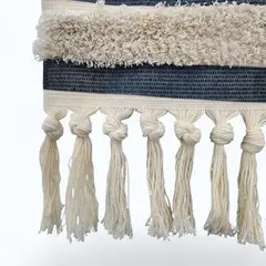 GENERICO - Bajada De Cama Kilim Boho 60cm x 90cm Tejidas En Algodón Con Flecos Bordada