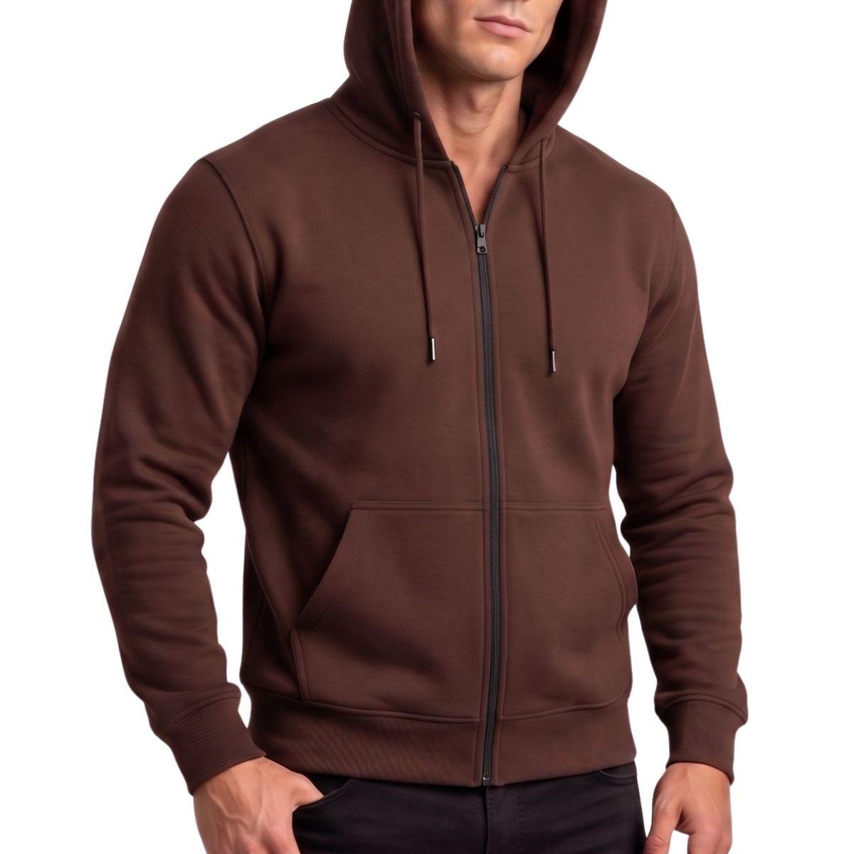 LOOK SHOP - Polerón Hombre Con Capucha Y Cierre. Delgado Verano Unisex 3017