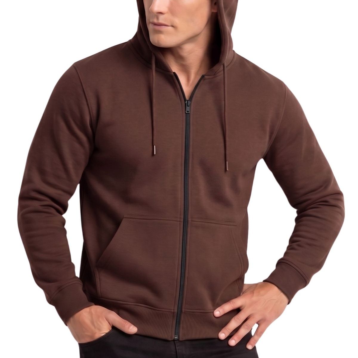 LOOK SHOP - Polerón Hombre Con Capucha Y Cierre. Delgado Verano Unisex 3017