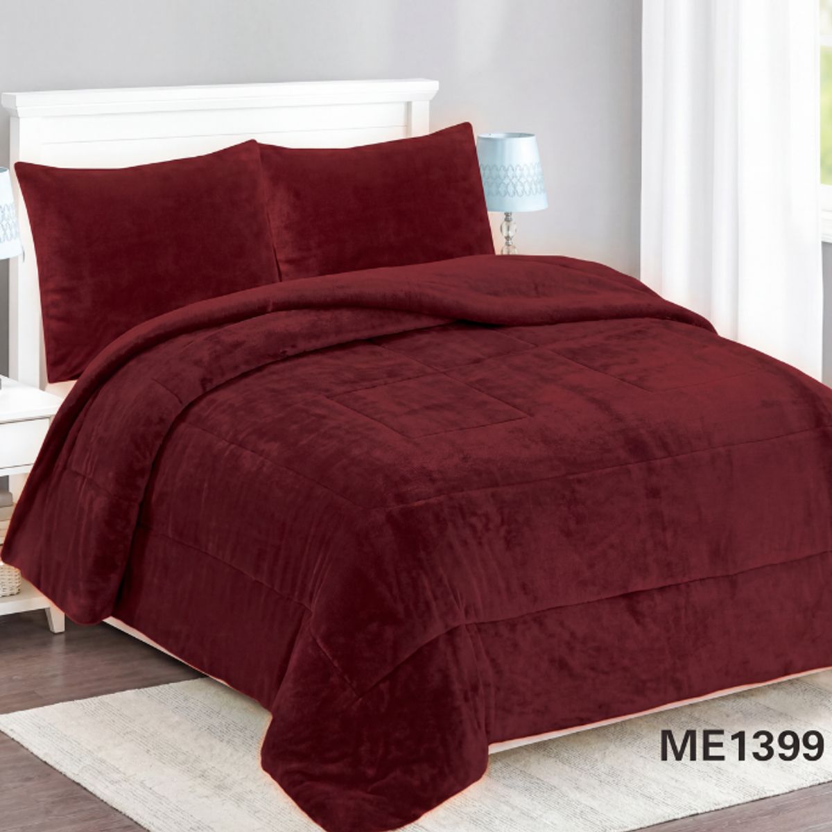 GENERICO - Cobertor Chiporro Invierno 1.5 Plazas - Burdeo ME1399