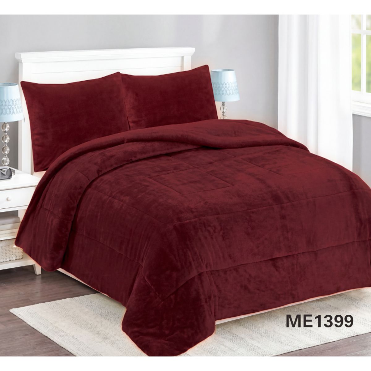 GENERICO - Cobertor Chiporro Invierno 1.5 Plazas - Burdeo ME1399