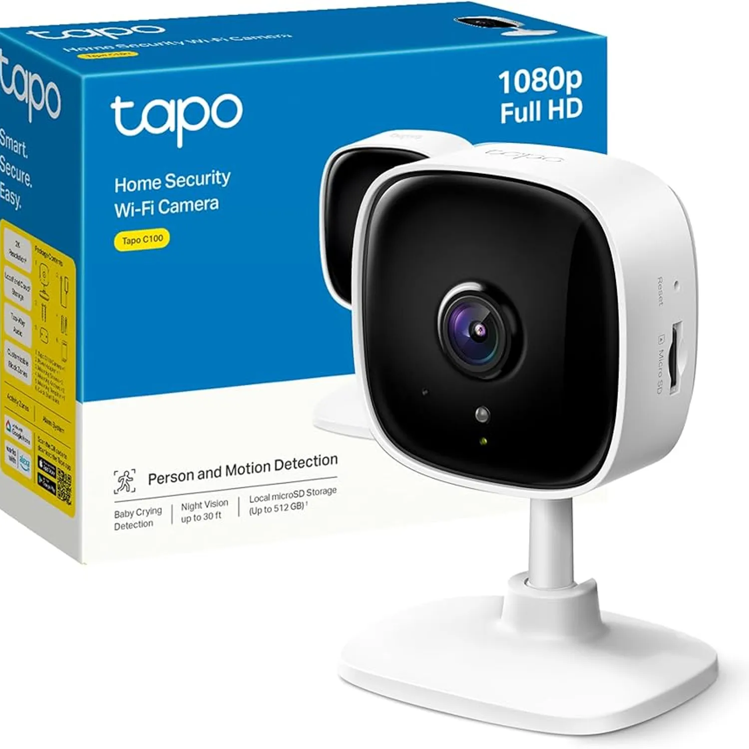TP LINK Smart Cámara Indoor Tp-Link Tapo Wi-Fi C100 FullHD