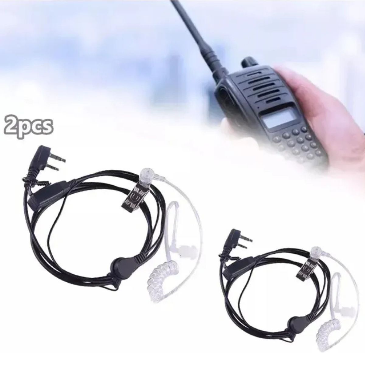 GENERICO - Auriculares Manos Libres Radio Baofeng Walkie Talkie Set X2