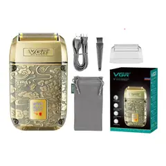 VGR - Afeitadora Eléctrica Shaver V-336 Portatil Recargable Dorado