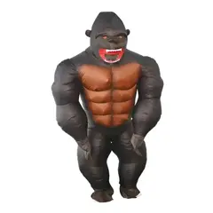 GENERICO - Disfraz Inflable Gorilla Motor Incluido Fiesta Halloween