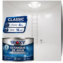 EPOXY - KIT PINTURA Epóxica ESTANQUE DE AGUA A+B - SIN OLOR - CLASSIC 4L - BLANCO PERFECTO