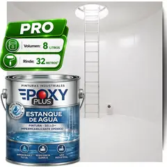 EPOXY - KIT PINTURA Epóxica ESTANQUE DE AGUA A+B - SIN OLOR - SIN OLOR - PRO 8L - BLANCO PEERFECTO