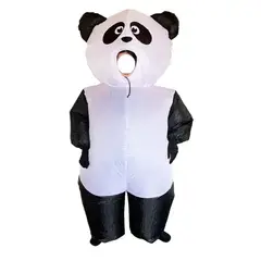 GENERICO - Disfraz Inflable Oso Panda Guantes Calcetines Y Motor Incluido Fiesta Halloween