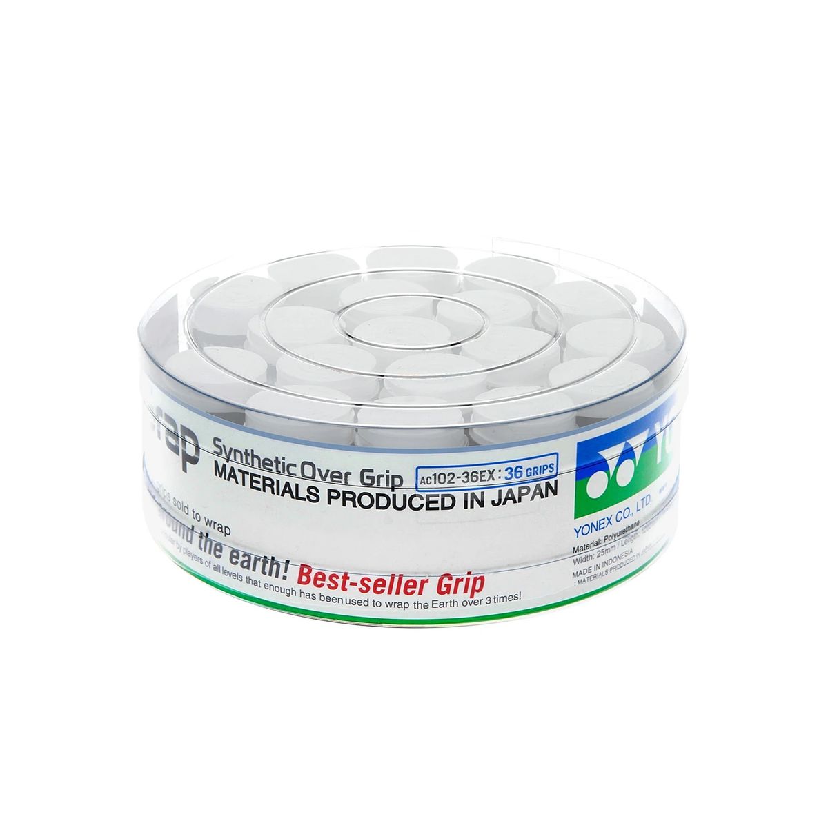 YONEX - Overgrip Yonex Super Grap Blanco X36 Tenis Padel