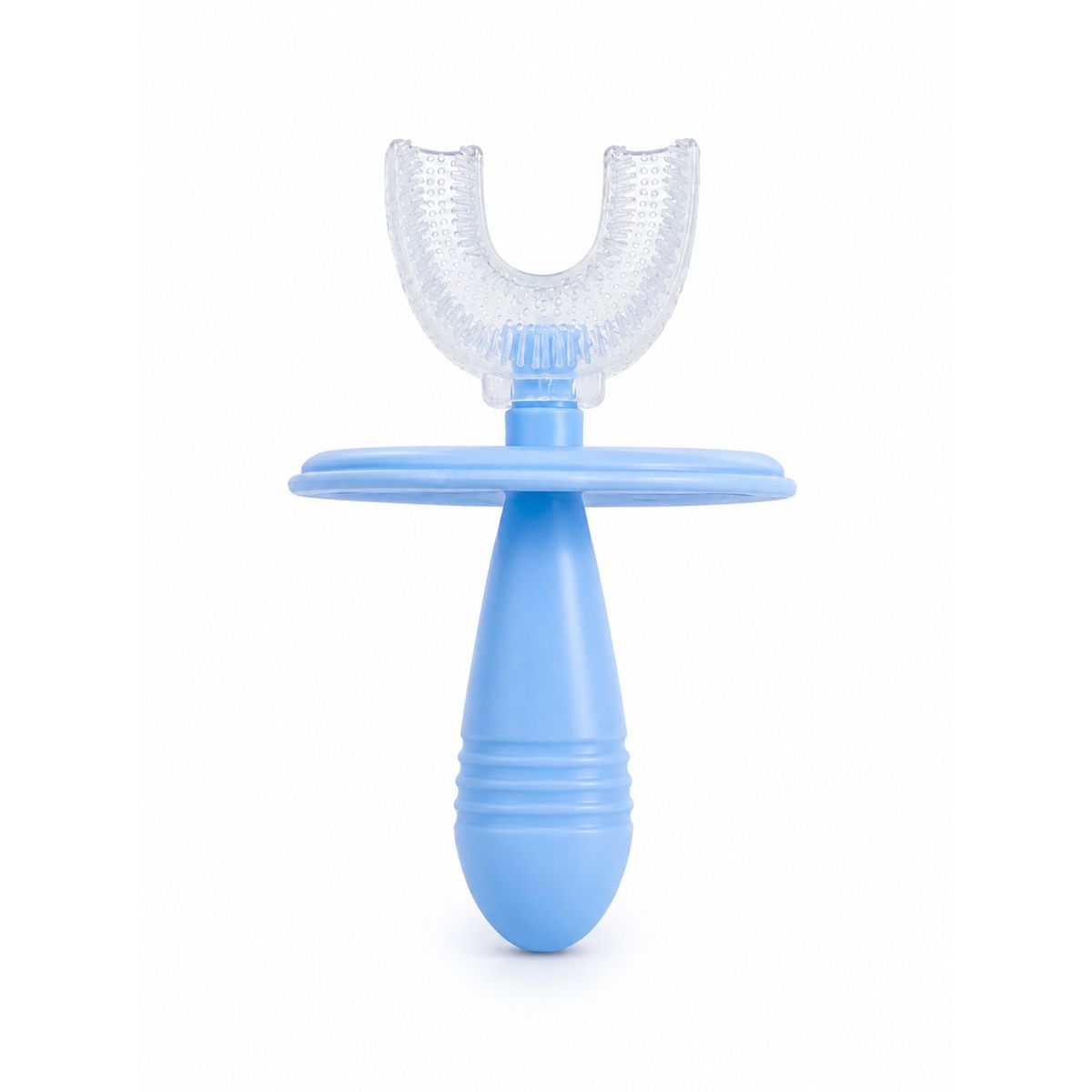 GENERICO - Cepillo Dental Infantil U 360 Silicona Suave Con Tapa Niño Niña Azul