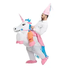 GENERICO - Disfraz Unicornio Inflable Motor Incluido Fiesta Halloween