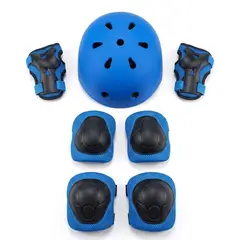 GENERICO - Kit de Protección Azul para Patines Niño