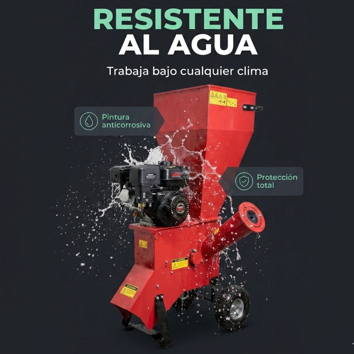 GENERICO - Chipeadora Trituradora De Ramas Palos Motor 6.5hp