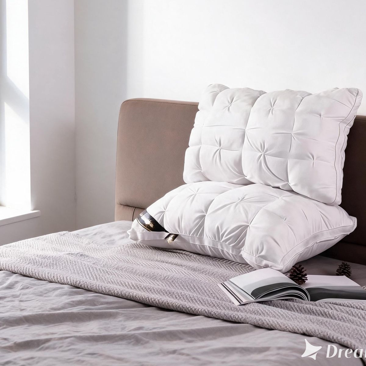 GENERICO - PACK DE 2 UNIDADES DE ALMOHADAS ESTANDAR ANTIACAROS HIPOALERGENCAS
