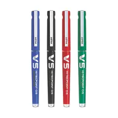 PILOT - Set 4 Lápiz Tinta Hi-Tecpoint V5 Recargable 0.5mm Az Ng Rj Vd