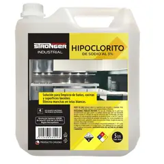 GENERICO - Cloro Liquido al 3% Industrial 5 Litros Stronger