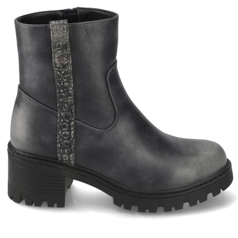 Botín Mujer Chunky Negro