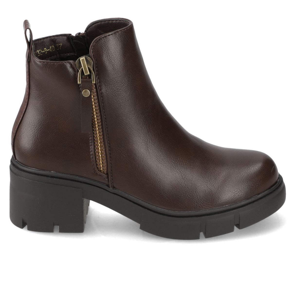 NEW WALK - Botín Mujer Café Chunky New Walk