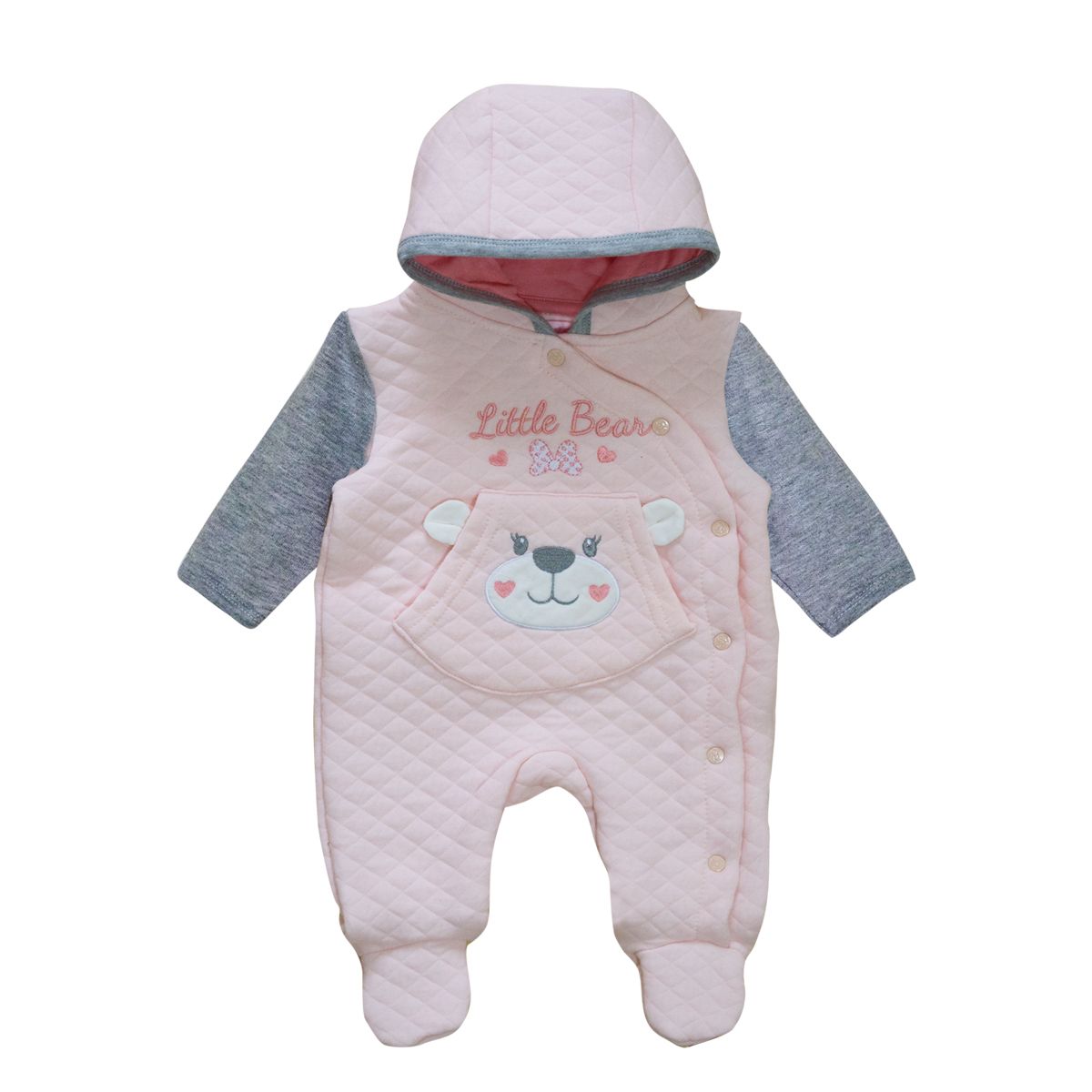 PUMUCKI - Enterito de Algodón Quilted Rosa Bebé