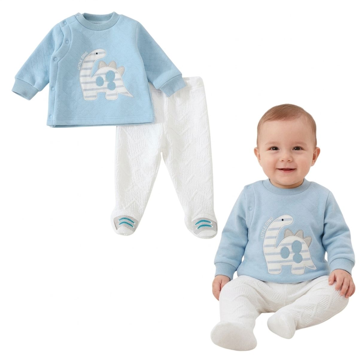 TEDMIMAK - CONJUNTO ALGODON BEBE 2 PIEZAS