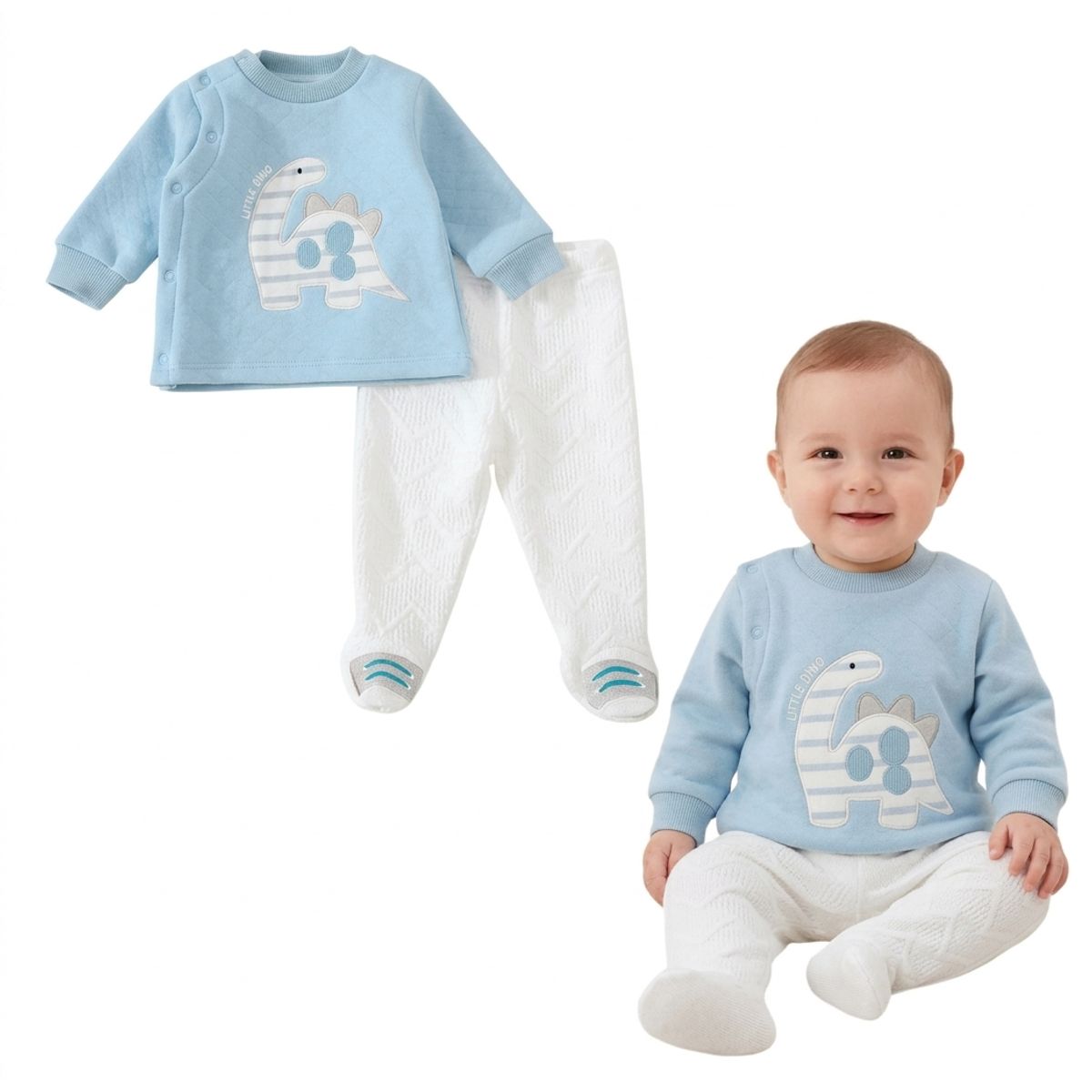 TEDMIMAK - CONJUNTO ALGODON BEBE 2 PIEZAS