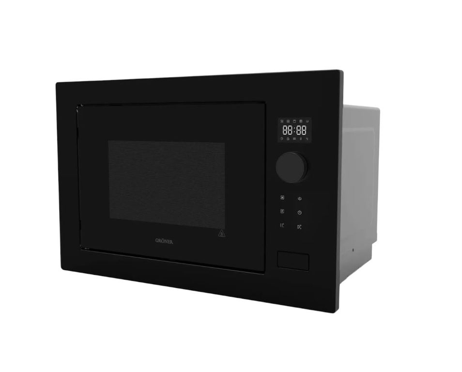 Horno Microondas Empotrable Gröner Black Mate Grill 25l