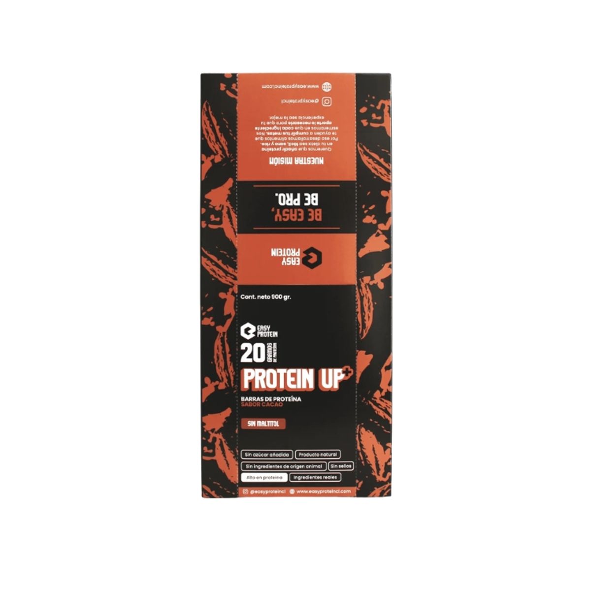 GENERICO - Barras de Proteina Sin Maltitol Easy Protein 20 Un Veganas Sabor Chocolate