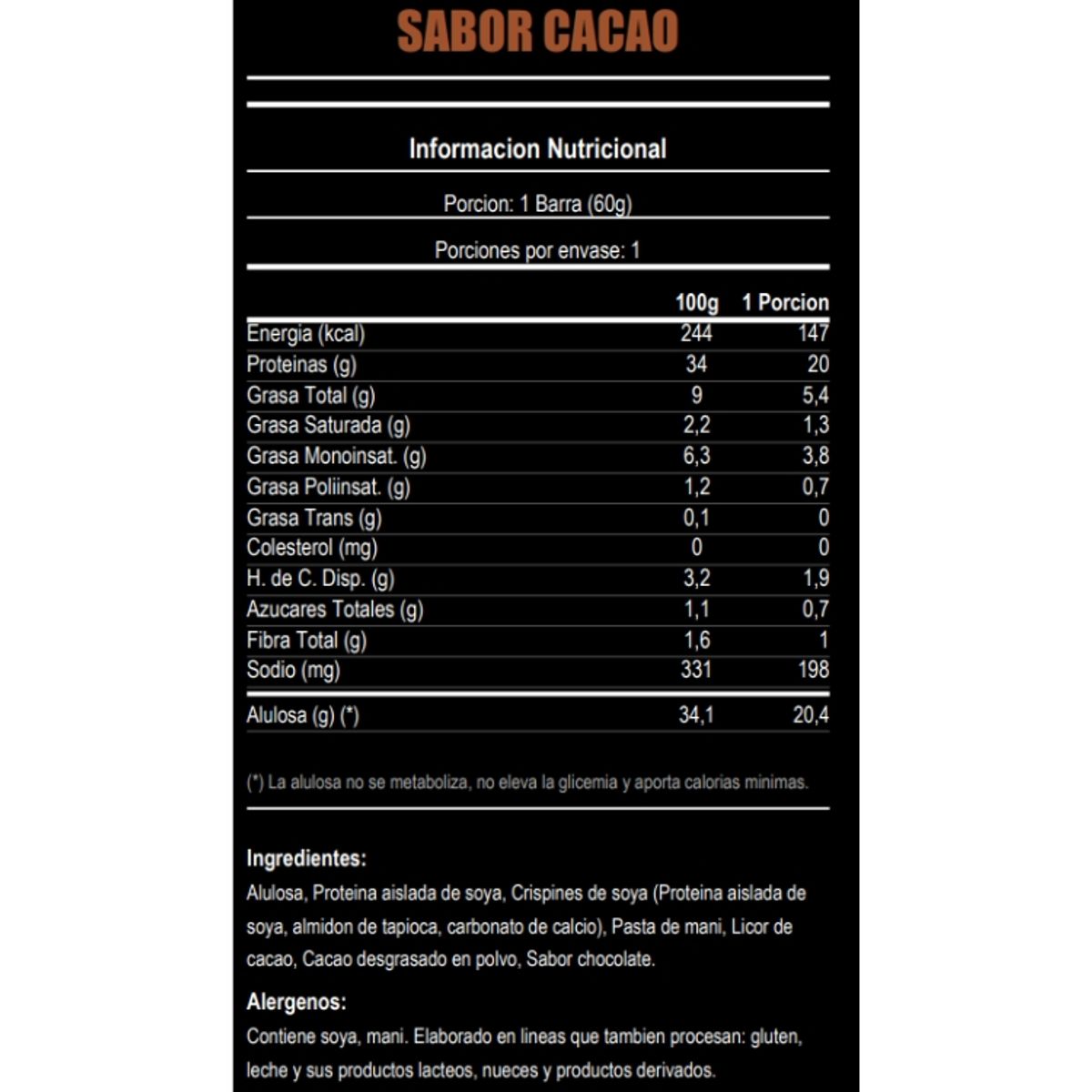 GENERICO - Barras de Proteina Sin Maltitol Easy Protein 20 Un Veganas Sabor Chocolate