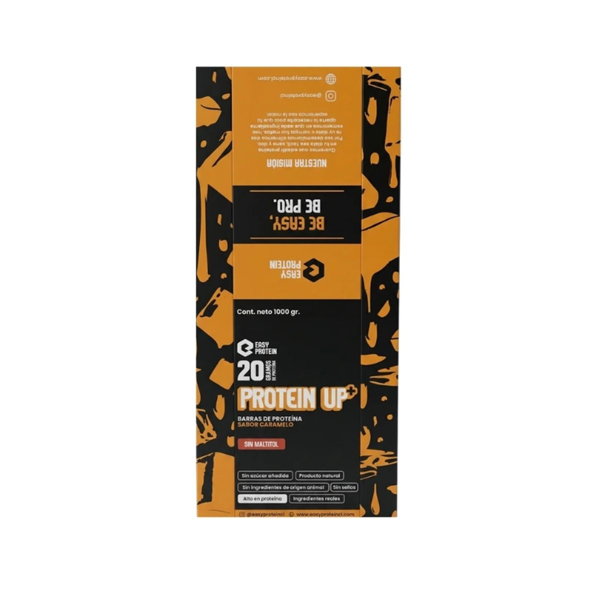 GENERICO - Barras de Proteina Sin Maltitol Easy Protein 20 unidades Veganas Sabor Caramelo