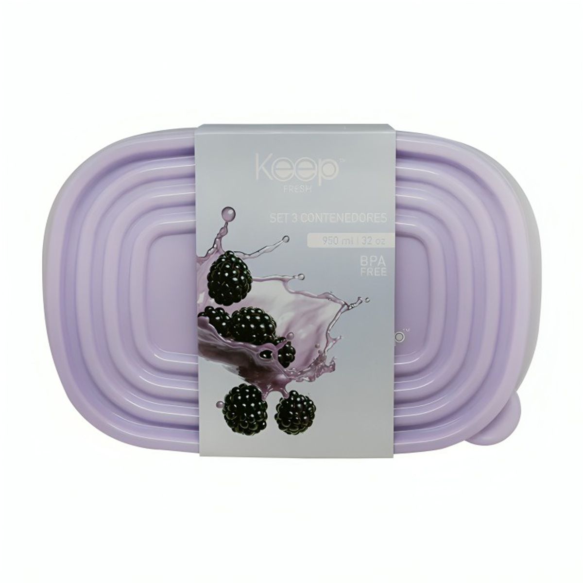 KEEP - HERMETICOS APILABLES PP 3 PCS 950 ML KEEP