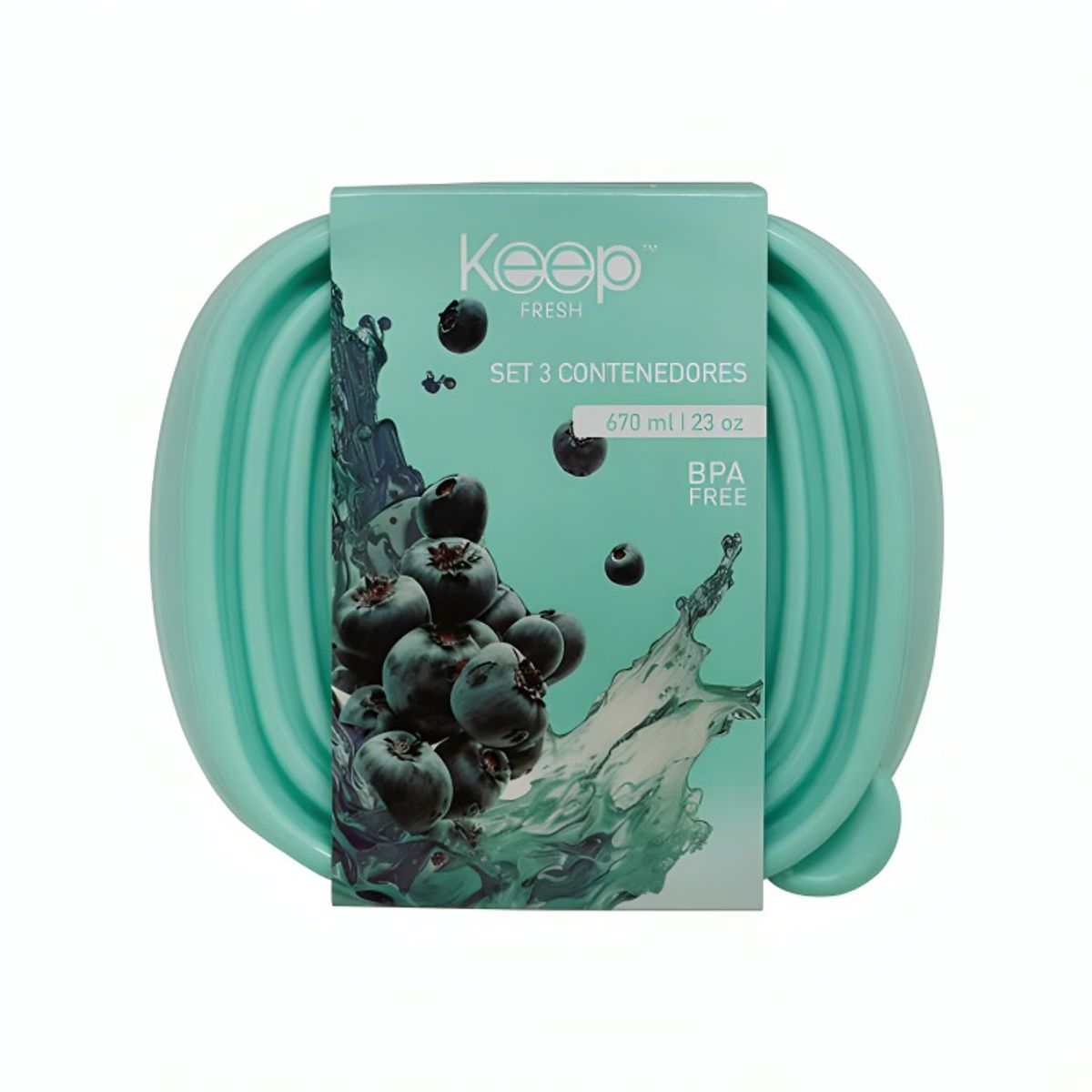 KEEP - HERMETICOS APILABLES PP 3 PCS 670 ML KEEP