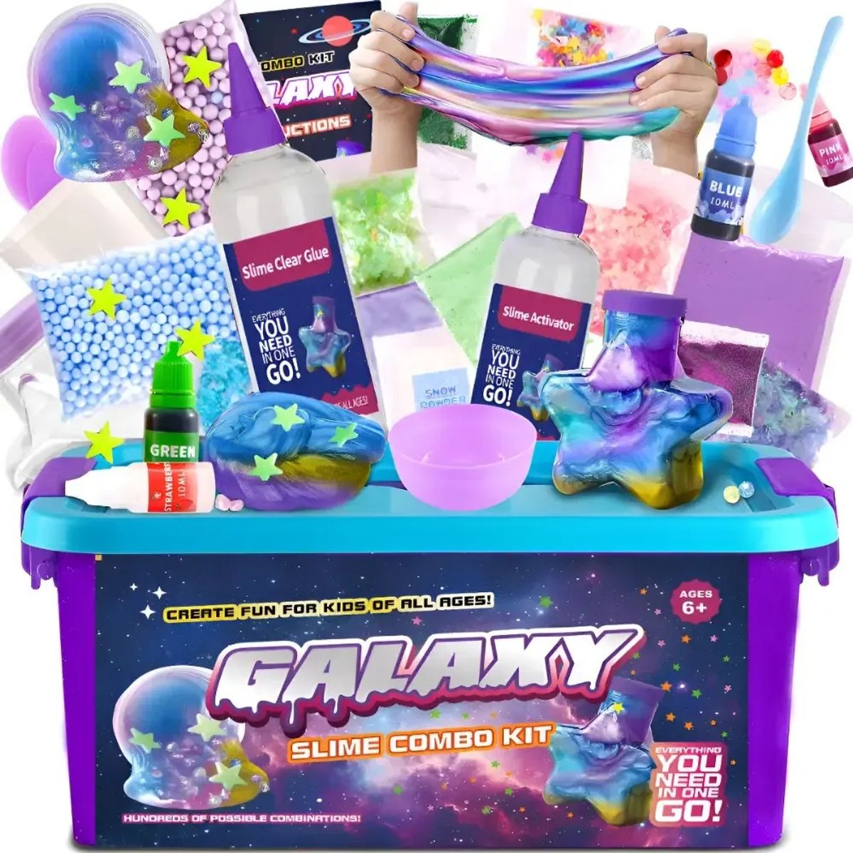GENERICO - Kit Hacer Slime Galaxy Niño Con Adhesivo Y Activador