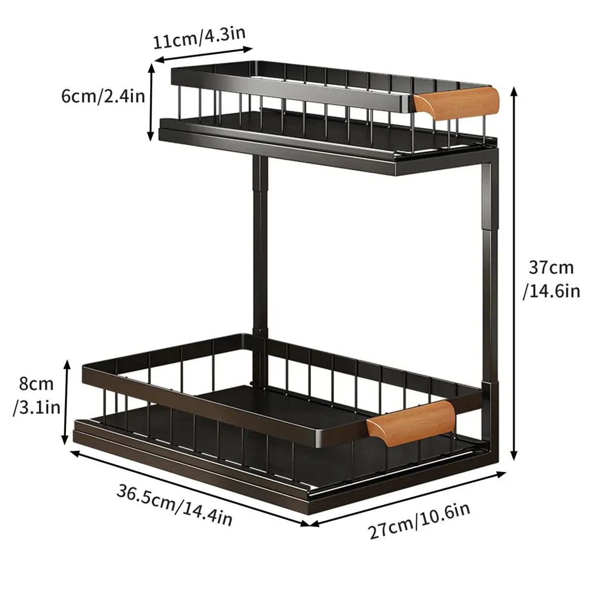 GENERICO - Organizador Estante Multiuso Bajo Lavaplatos Cocina Baño