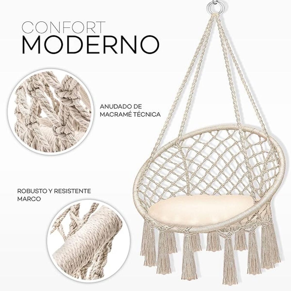 MOVI - Silla Hamaca para interior o exterior colgante