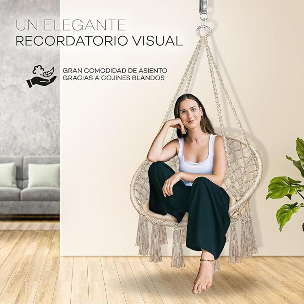 MOVI - Silla Hamaca para interior o exterior colgante