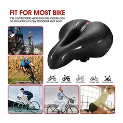 GENERICO - Asiento Sillín De Bicicleta Reflectante Con Bola Amortiguadora, Diseño Ergonómico Ventilado