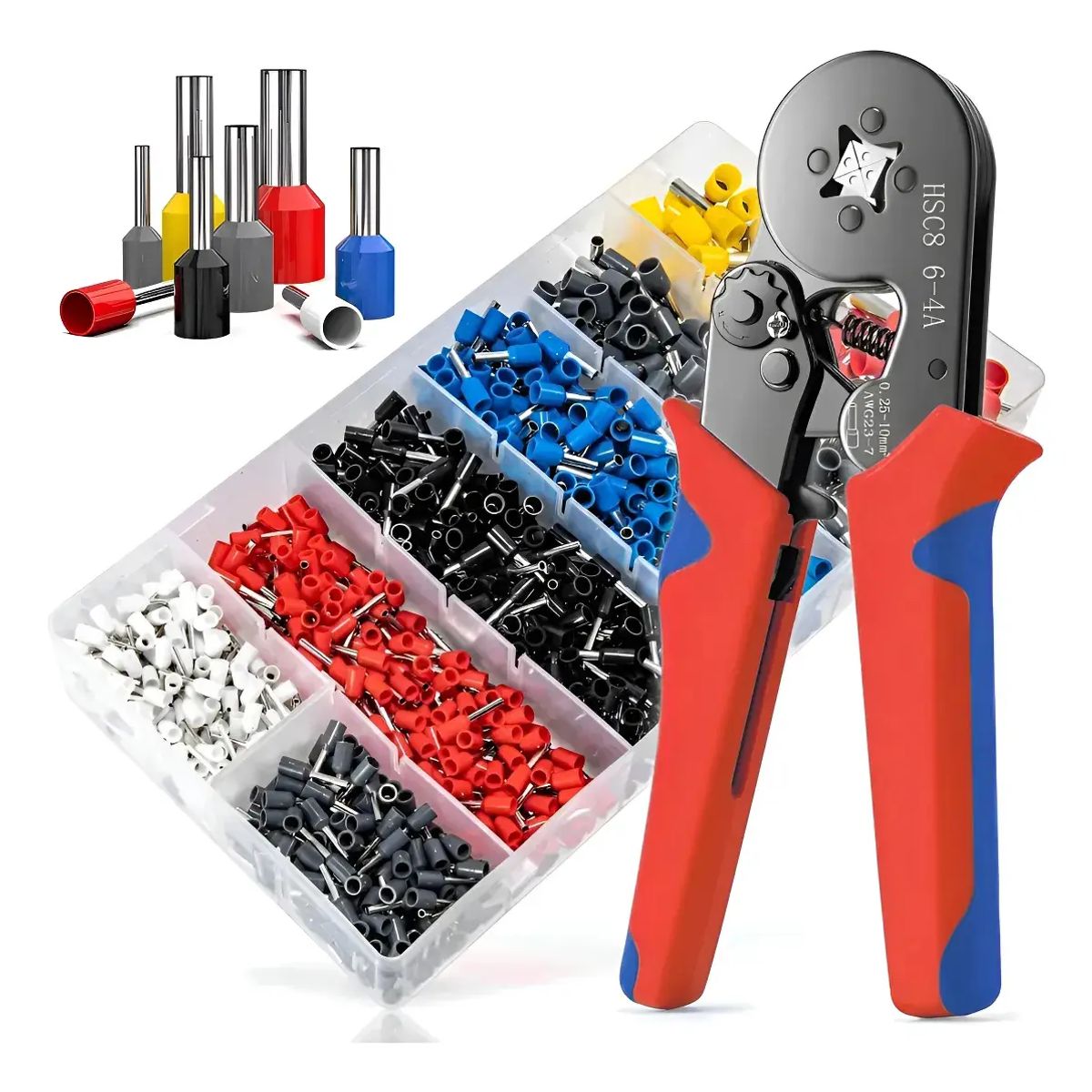 GENERICO - 1200pcs Kit Alicates Crimpeadores Herramienta Prensa Termina
