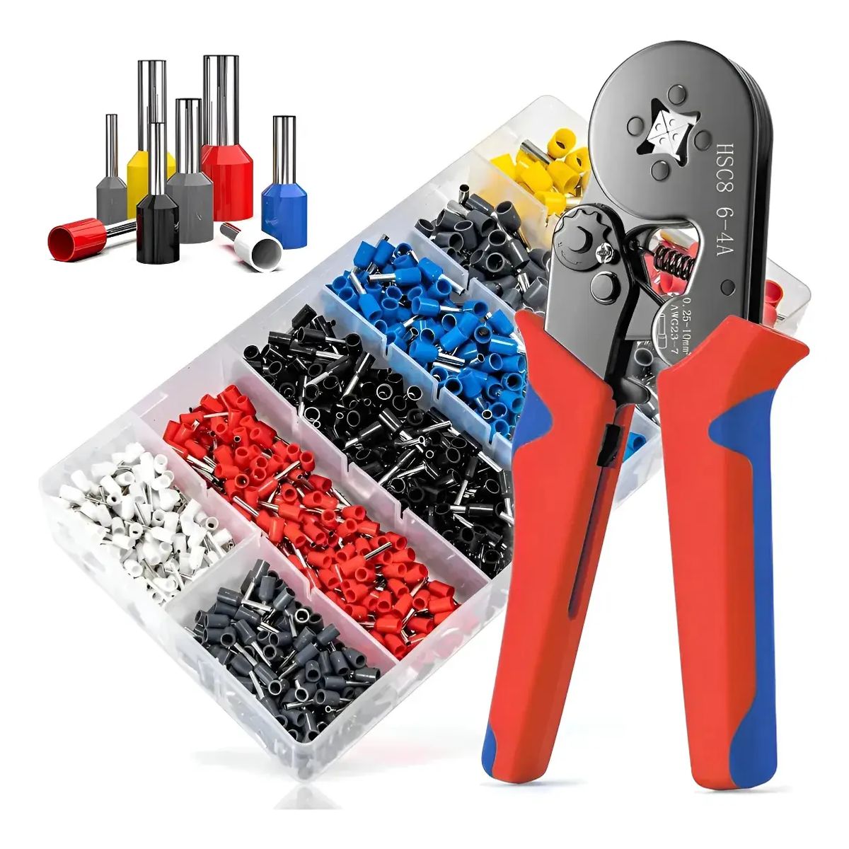 GENERICO - 1200pcs Kit Alicates Crimpeadores Herramienta Prensa Termina