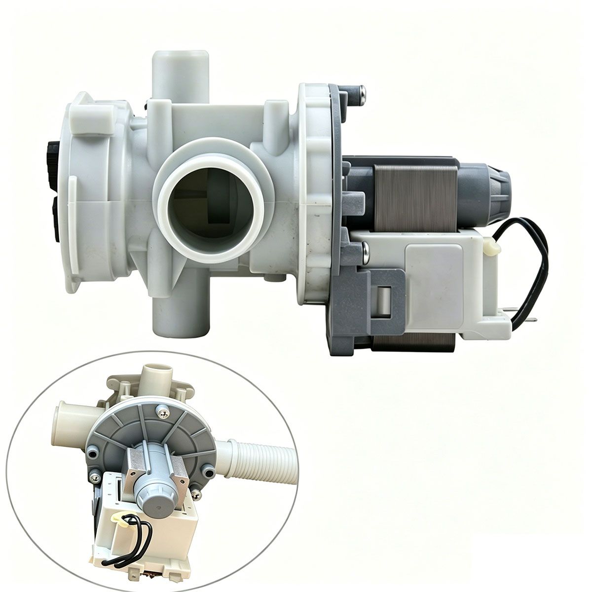 MOONCORE - Bomba De Agua Para Lavadora Samsung, 220v, 2 Terminales, Fácil de instalar y duradero