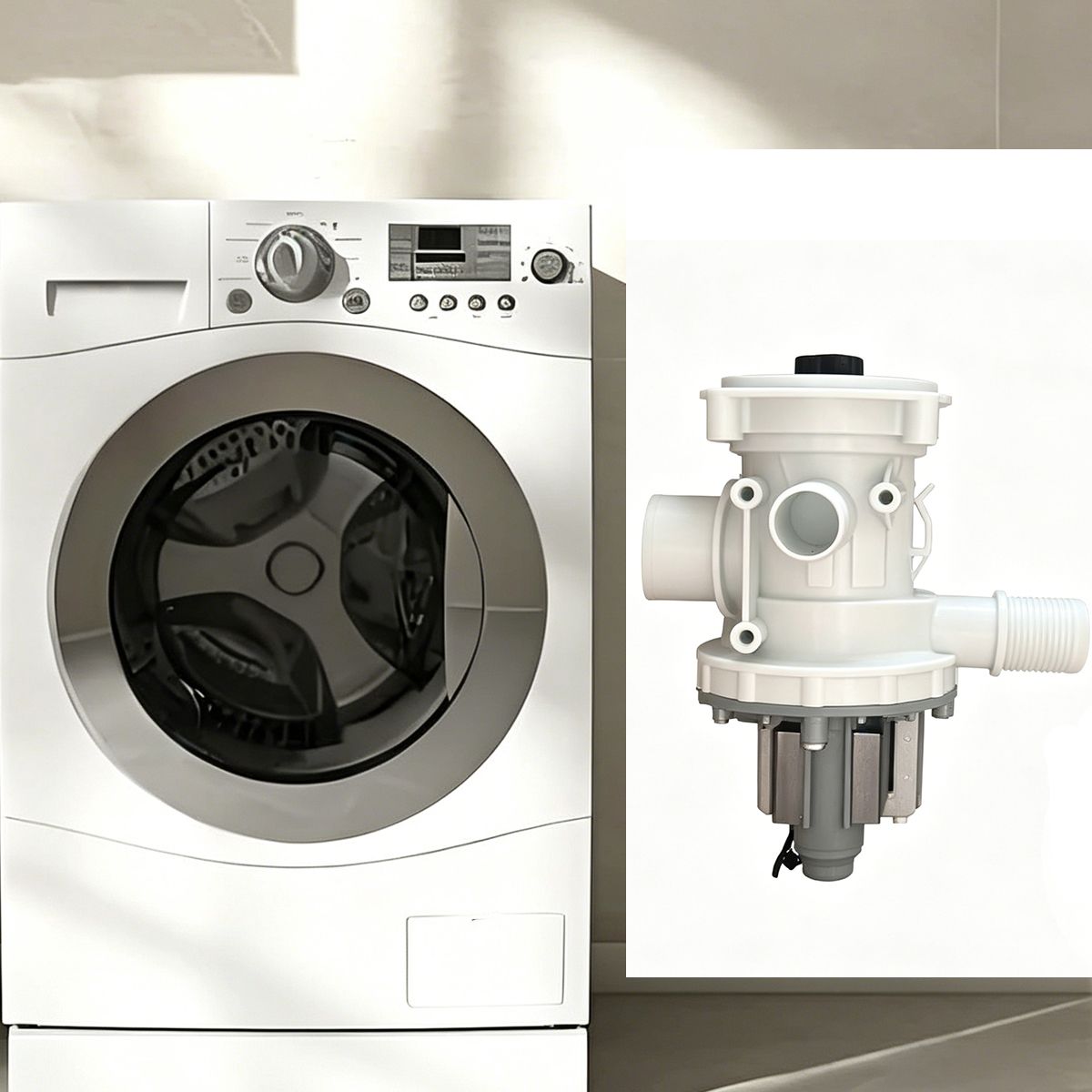 MOONCORE - Bomba De Agua Para Lavadora Samsung, 220v, 2 Terminales, Fácil de instalar y duradero